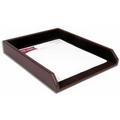 Chocolate Brown Letter Size Classic Leather Front-Load Letter Tray
